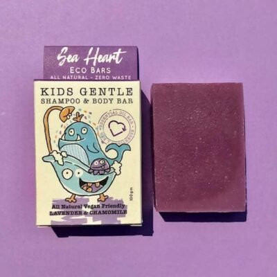 Sea Heart – Kids Gentle Shampoo & Body Bar – Lavender and Chamomile (100g) The Haircut Sea Heart - Kids Gentle Shampoo & Body Bar - Lavender and Chamomile (100g)