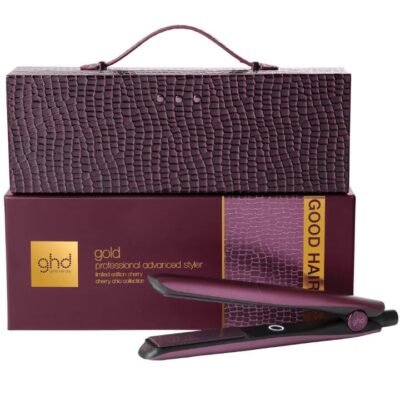 Gold Hair Straightener in Cherry Chic